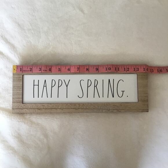 Rae Dunn White "HAPPY SPRING" Wooden Wall Sign - Picture 10 of 12